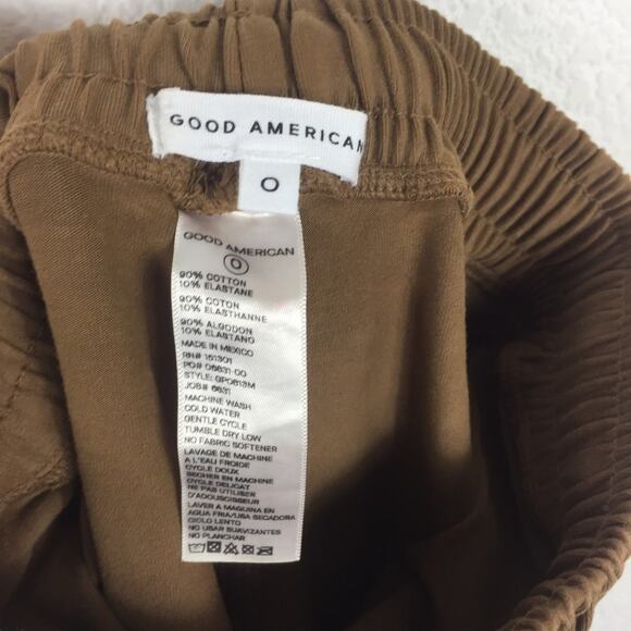NWT Good American Brown Legging Size 0 Essential Comfy Tie Waist High Rise - Picture 6 of 13